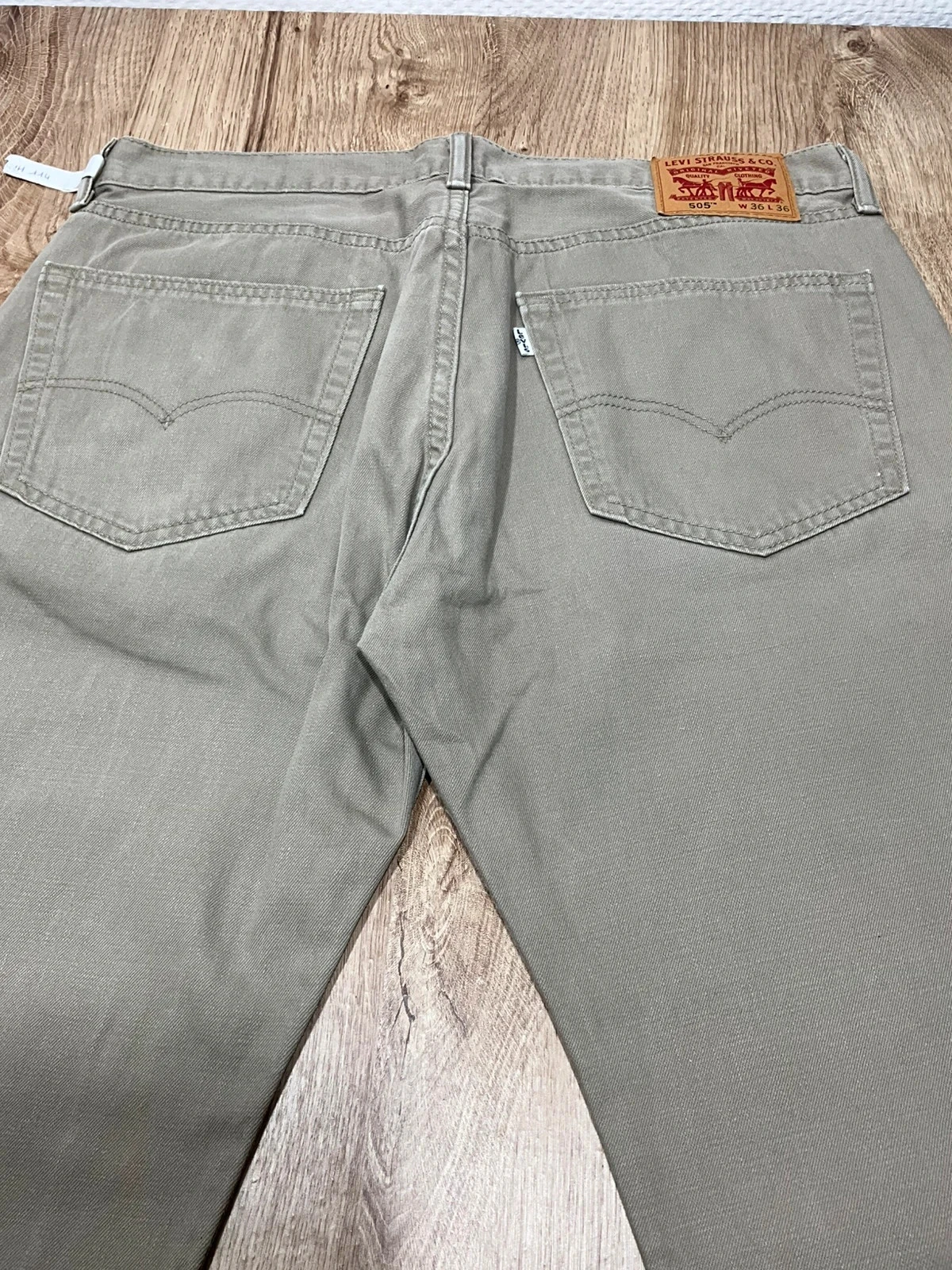 Jean Levi’s Homme 505 Straight W36 L36 Vintage 100% Coton Kaki  Lvh 114 – photo 10